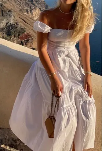 STAUD Elio Dress in White 4