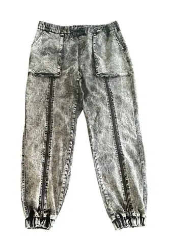 American Bazi Los Angeles Denim Jogger Acid Black Pants Pockets Plus Size 2X