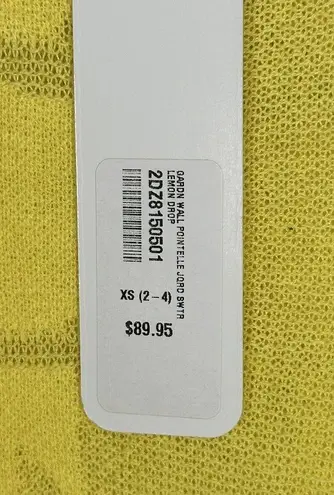 Soft Surroundings Yellow Garden Wall Pointelle Jacquard Sweater Size XS 2-4 NEW