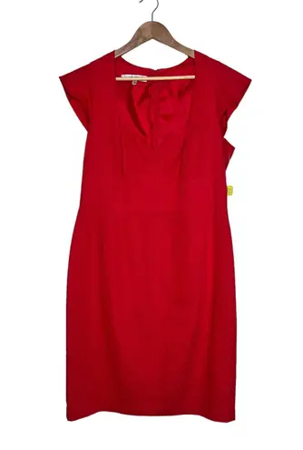 Evan Picone Garden of Eden Vintage Sheath Cocktail Dress Red Size 14
