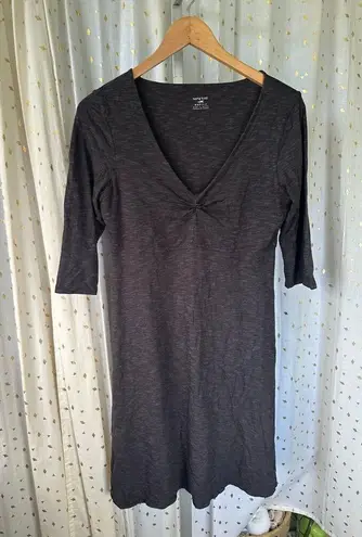 Horny Toad Rosalinda Organic Cotton Blend V-Neck Double Layer A-Line Dress M