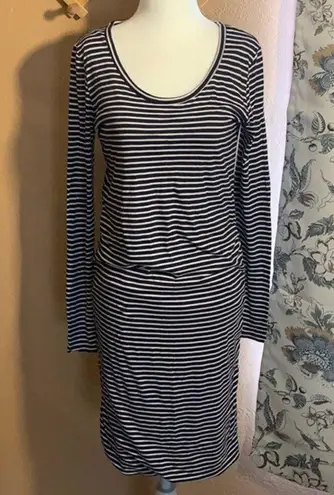 Gap  Maternity Long Sleeve Striped T-Shirt Dress Size Small