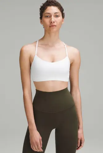 Lululemon White Flow Y Sports Bra