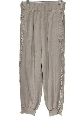 Free People Movement  S Super High Rise Joggers Ankle Length Ruffled Sweatpants