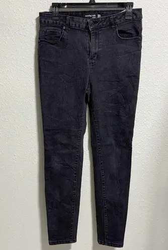 Monkey Ride Jeans Womens Size 11 Black Denim Cotton Lycra Stretch Skinny Fit