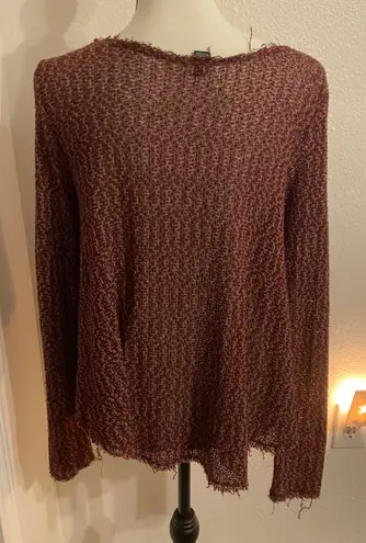Windsor Maroon Scoop Neck Lightweight Layering Sweater Size Small