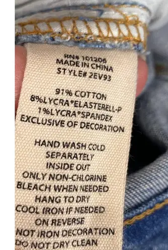 Soft Surroundings Embroidered Floral Jeans Beaded Embellished Boyfriend Fit 4