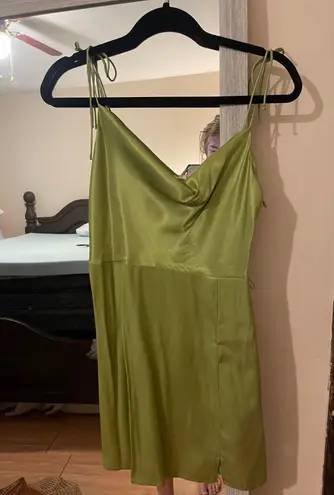 Green Satin Dress