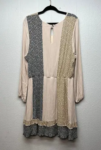 143 Story by Lineup Puff Sleeve Dress Womens 3XL Garden Cottagecore Patchwork