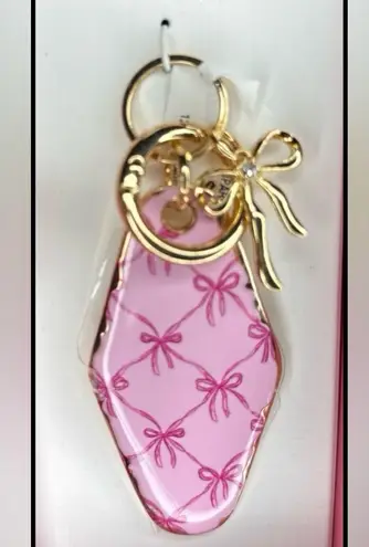 Piper K Pink Bow Coquette Key Chain & Bag Charm