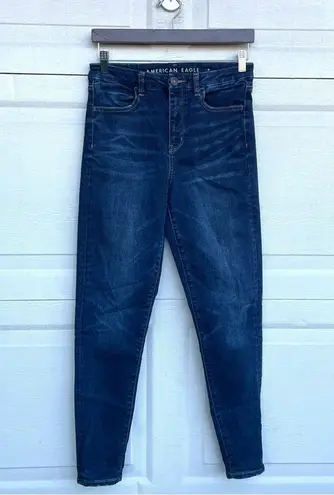 American Eagle AEO  Womens Jeans Curvy High Hi Rise Jegging Blue Denim Stretch 6