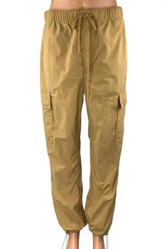 Pistola Women's Brown Elastic High Waist Drawstring Trousers Cargo Pants Size S