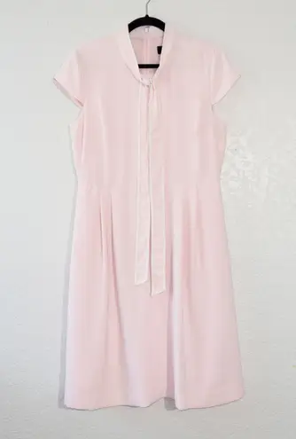 J.Crew  Pink Tie Neck 365 Crepe Dress Size 12