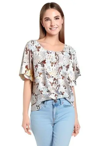 Nine Britton  Floral Blouse With Split Back XL