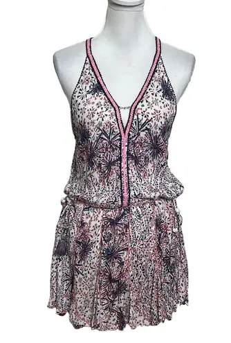 Poupette St. Barth Nola Mini Dress Tank Bohemian Slinky Weave Womens Size Small