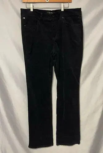 Royalty By YMI Black Corduroy Pants Women's Cotton Stretch Casual Career Sz 14