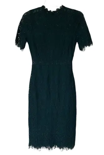 NEW Lulus Remarkable Forest Green Fitted Mini Dress Lace All Over Size XS