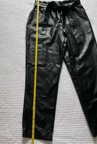 Bagatelle Black Faux Leather Pants Stretchy Paper Bag Waist Bikercore Goth