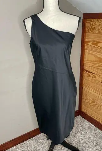 Hugo Boss Black One Shoulder Sleeveless Knee Length Dress 6 Formal Party Wedding