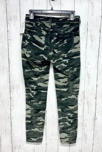 Pilcro Anthropologie Pants Women Size 26 Camo High Rise Skinny Denim Jeans Green