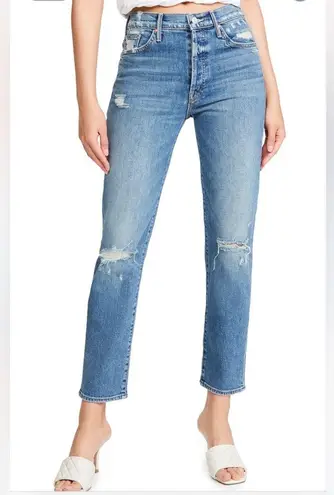 Mother Denim Superior The Trickster Ankle Straight Jeans On Holy Ground Blue NEW Size 25