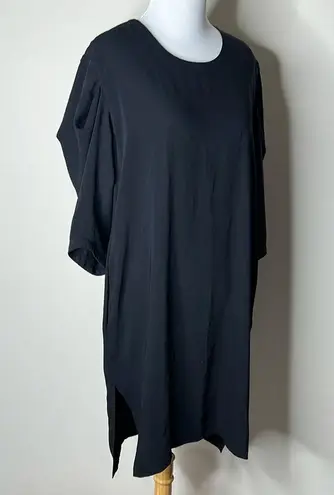 MM6 Maison Margiela Black Pucker 3/4 Sleeve Midi Dress Size 2