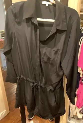 Lavender Brown Black Long Sleeve Romper