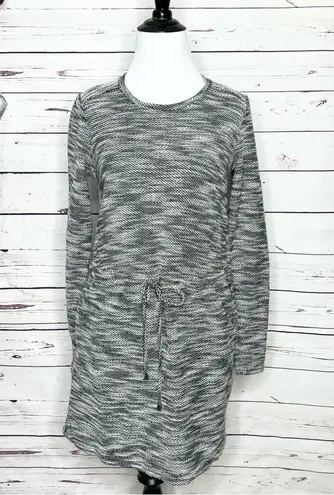 Merona  Heather Gray Boucle Long Sleeve Drawstring Waist Casual Dress Size XS