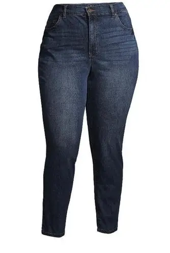 Terra & Sky Women’s Plus Size Skinny Jeans Denim Medium Wash Size 16W Tummy Control