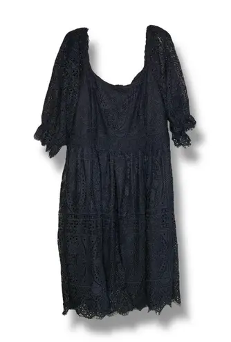 City Chic Giselle square neck lace dress