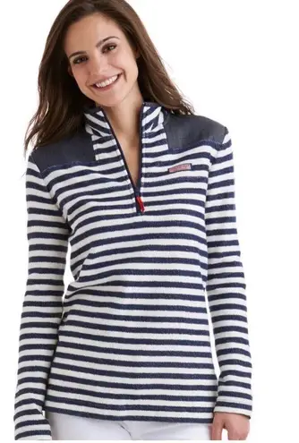 Vineyard Vines  Stripe Reverse Terry Relaxed Shep Shirt