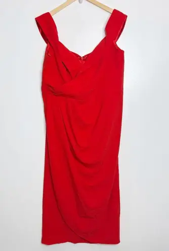 City Chic NWT Ripple Love Dress Tiger Lily Orange Red Size M/18