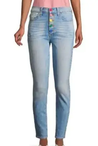 Alice + Olivia A.O.L.A.  Rainbow Button Fly Jeans