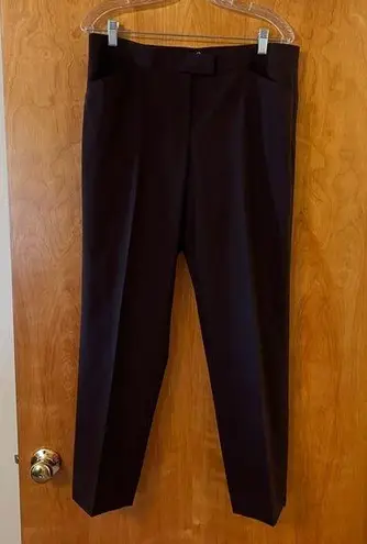 Lafayette 148 New York Irving Virgin Wool Blend Pants Plum Trousers NWT Size 10