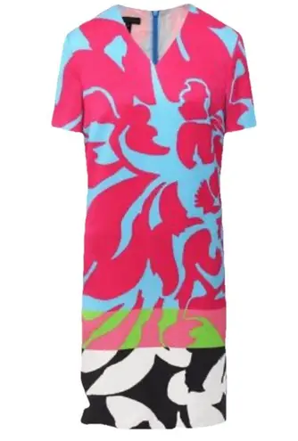 ESCADA All over Print Colorblock Fantasy Color Shift Dress Size 38 US 8 NWT$1595