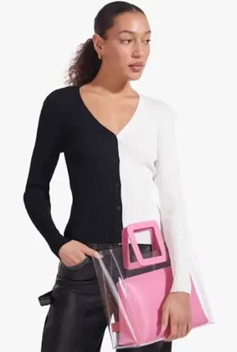 STAUD Shirley Clear Handle PVC Bag Pink