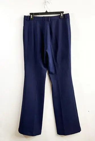 Akris Punto Pants Mikko Straight Leg Boyfriend Pants in Navy Blue Sz US 10 EUC