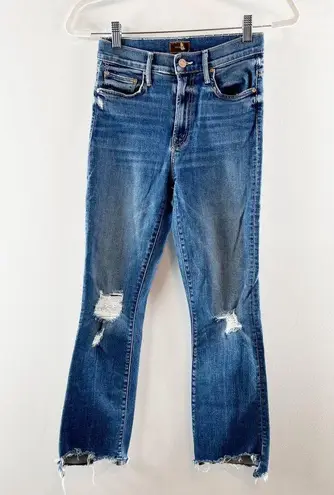 Mother The Insider Crop Step Chew Jeans Dancing On Coals Blue 24