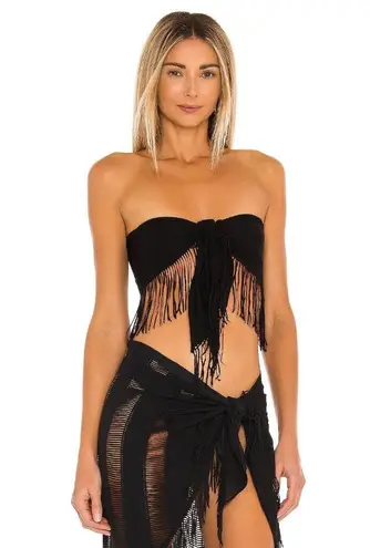 Beach Bunny Haute Summer Top in Black One Size New Womens Tank Cropped