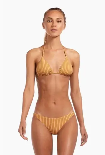 Vitamin A 💕💕 Bikini Set Gia Triangle Top + Luciana Bottom Dorada Stripe 8 M NWT