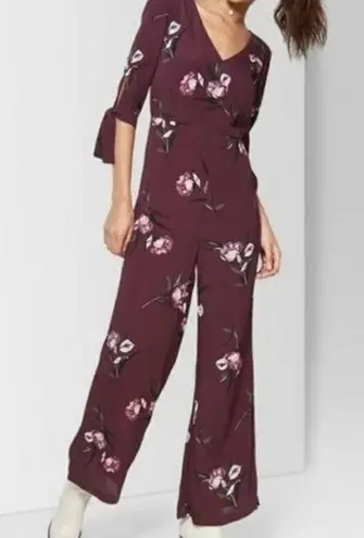 Wild Fable New  Plum Floral Jumpsuit Romper Size XS