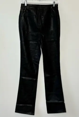 We Wore What Womens Lace Front Vegan Leather Black Pant Size 26 NWT