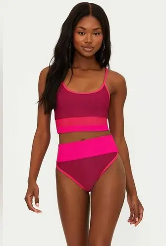 Beach Riot Eva Top Berry Sorbet Colorblock, Size Large , $98