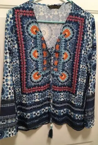 Stradivarius Stradivorius Bohemian Style top with Tasse…