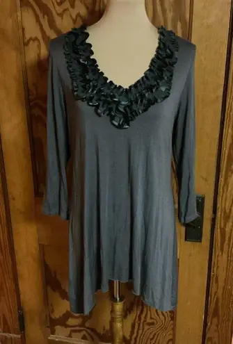Status by chenault ruffled tunic Gray Size XL
