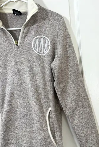 Charles River Apparel Charles River Women Sweatshirt M Fleece 1/4 Zip Long Sleeve Pullover Tan Top