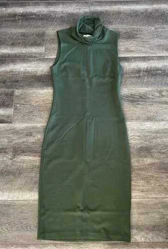 L'Agence L’Agence Revolve Green Funnel Neck Bodycon Sleeveless Dress Size Small