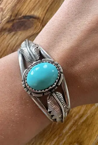 Genuine Silver Turquoise Cuff