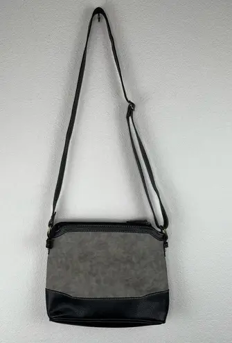 Dove BOC Cronton Crossbody Bag /Gray and Black Medium Purse