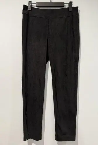 Sigrid Olsen Pants Womens Small Black Faux Suede Pull On Elastic Waist Travel - Image 1